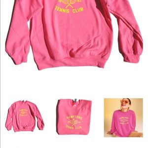 NWT Pink Hamptons Tennis Club Sweatshirt -Size Large.  FREE SHIPPING IN USA